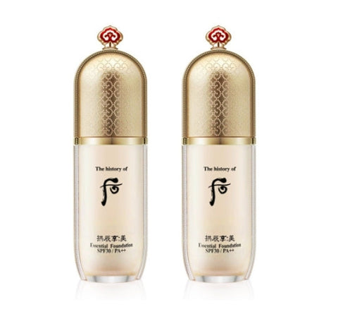 2 x The History of Whoo Gongjinhyang:Mi Essential Foundation #1, #2 40ml from Korea