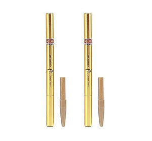 2 x The History of Whoo Gongjinhyang:Mi Eye Brow Brown/Grey 1g (Main+Refill) from Korea