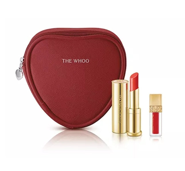 The History of Whoo Gongjinhyang:Mi Glow Lip Balm Wine Red Set for moisturizing and naturally tinted lip care