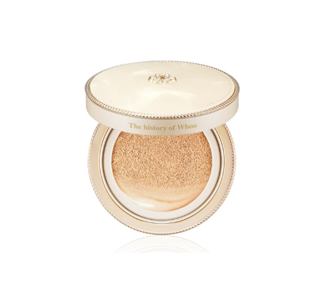 The History of Whoo Gongjinhyang:Mi Luxury Golden Cushion compact for radiant coverage and luxurious skincare benefits