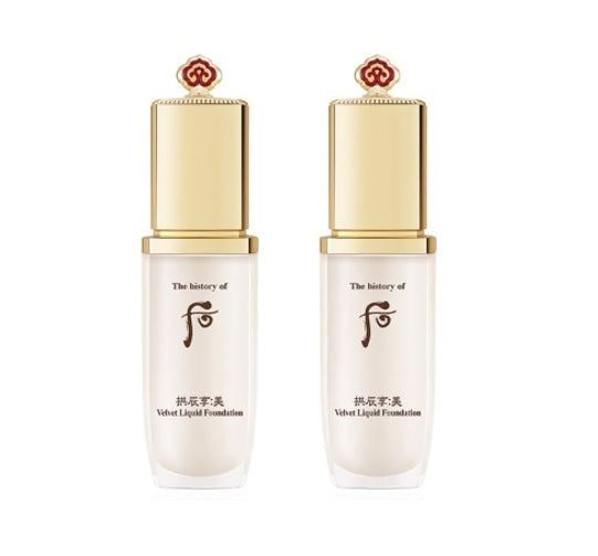 The History of Whoo Gongjinhyang:Mi Velvet Liquid Foundation bottle for smooth coverage and a soft velvet finish