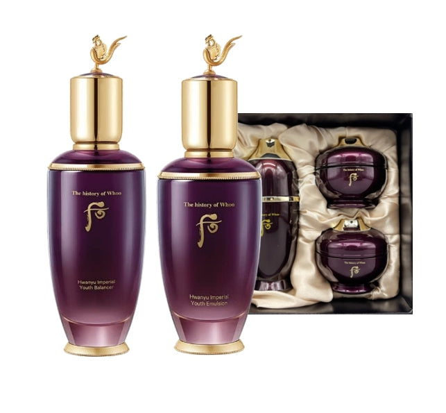 The History Of Whoo Hwanyu Balance + Emulsion Set with travel kit