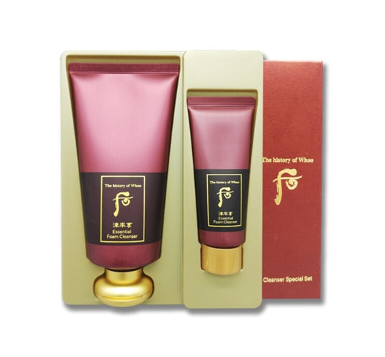 The History of Whoo Jinyulhyang Essential Foam Cleanser Set for gentle cleansing and nourishing mature skin