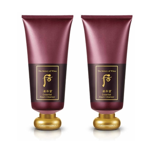 The History of Whoo Jinyulhyang Essential Foam Cleanser tube for gentle cleansing and firming mature skin