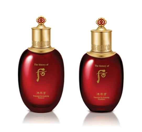 The History of Whoo Jinyulhyang Jinyul Balancer + Lotion Set for anti-aging hydration and firming skincare