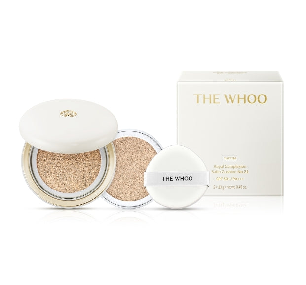 The History of Whoo Royal Complexion Satin Cushion Foundation Set (Main+Refill) K-Beauty from Korea