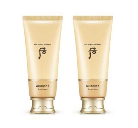 The History of Whoo WHOOSPA Body Cream jar for intense hydration and royal herbal body care