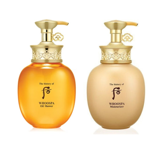 The History of Whoo WHOOSPA Oil Shower + Moisturizer Set for nourishing cleansing and hydrating body care