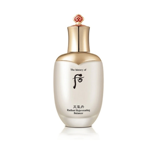The History of Whoo Cheongidan Hwahyun Radiant Rejuvenating Balancer bottle for hydrating and prepping skin with brightening care