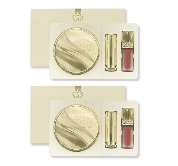 2 x The History of Whoo Gongjinhyang:Mi Luxury Glow Pressed Powder July 2025 Set (3 Items) from Korea
