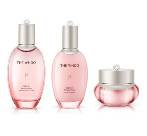 The History of Whoo Gongjinhyang Soo Hydrating Toner 150ml + Emulsion 110ml + Cream 50ml from Korea