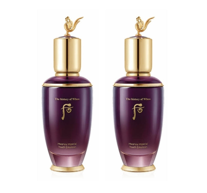 The History of Whoo Hwanyu Imperial Youth Emulsion bottle for anti-aging hydration and skin rejuvenation