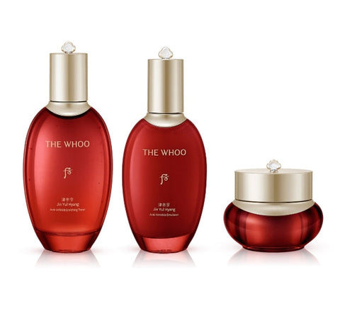 The History of Whoo Jinyulhyang Anti Wrinkle Toner 150ml + Emulsion 150ml + Cream 50ml from Korea