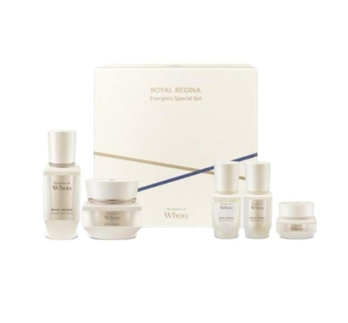 The History of Whoo Royal Regina Set with luxurious skincare for firming, hydration, and skin revitalization