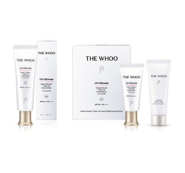 The History of Whoo UV Ultimate Brightening Tone-Up Sunscreen Aug. 2026 Set(3 Items) from Korea