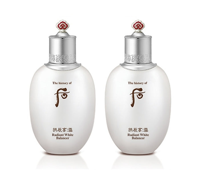 2 x The history of whoo Gongjinhyang:Seol Mibaek Radiant White Balancer 150ml from Korea