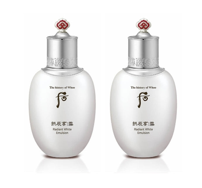 2 x The history of whoo Gongjinhyang:Seol Mibaek Radiant White Emulsion 110ml from Korea