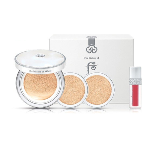 The History of Whoo Gongjinhyang:Seol Radiant White Moisture Cushion Foundation 2025 Set for brightening and hydrating coverage