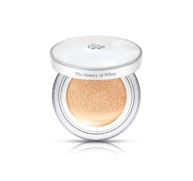 The History of Whoo Gongjinhyang:Seol Radiant White Moisture Cushion Foundation compact for hydration and brightening coverage
