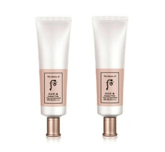The History of Whoo Gongjinhyang:Seol Radiant White Tone Up Sunscreen tube for UV protection and brightening care