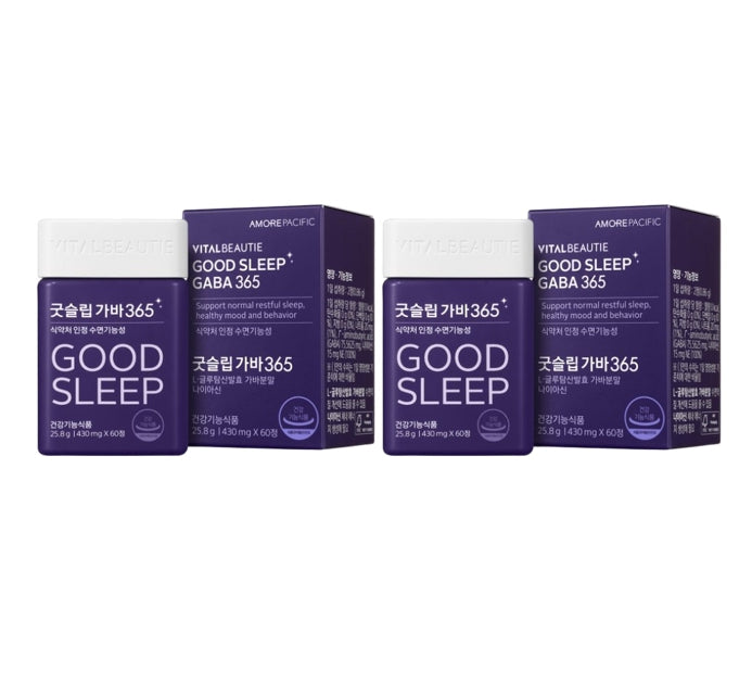 2 x VITALBEAUTIE Good Sleep GABA 365 (30-day supply, 60 Capsules) from Korea