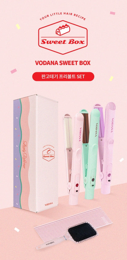 VODANA SWEET BOX Soft Bar Flat Iron Purple Lavender Body (included 3 items) from Korea_H