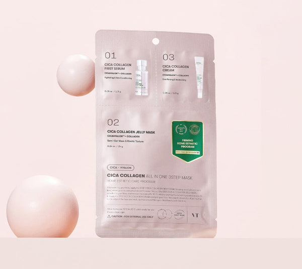 10 x VT COSMETICS Cica Collagen All In One 3 Step Mask from Korea