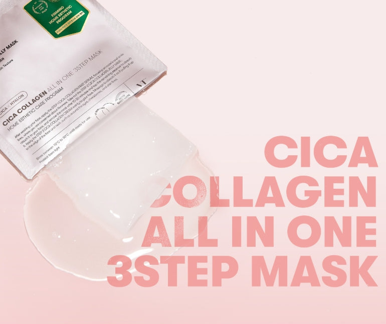 10 x VT COSMETICS Cica Collagen All In One 3 Step Mask from Korea