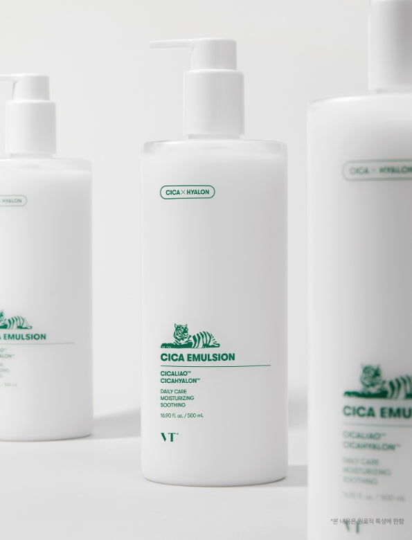 2 x VT COSMETICS Cica Emulsion 500ml - Soothing Hydrating Daily Moisturizer from Korea