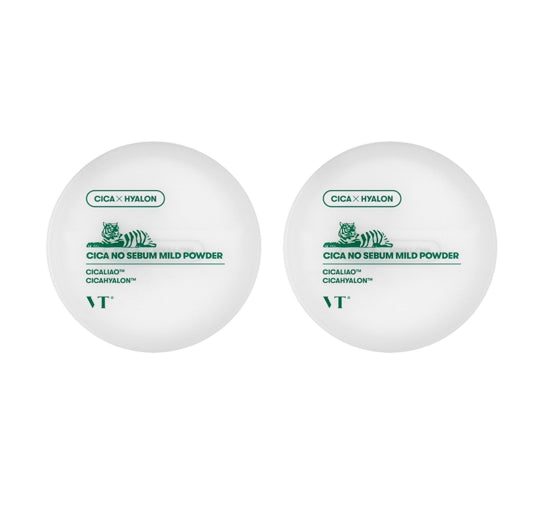 2 x VT COSMETICS Cica No Sebum Mild Powder 5g from Korea