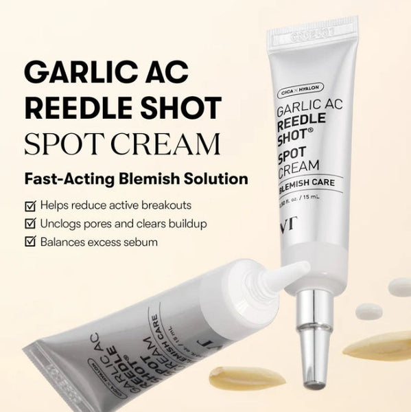 2 x VT COSMETICS Garlic AC Reedle Shot Spot Cream 15ml from Korea