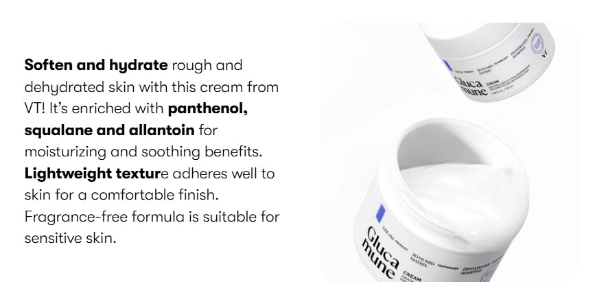 2 x VT COSMETICS Glucamune Cream 100ml - Deep Moisture & Soothing K‑Beauty Cream from Korea