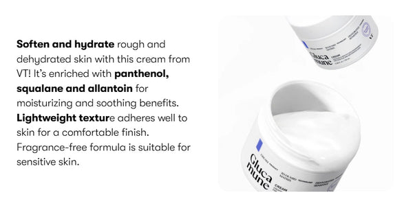 2 x VT COSMETICS Glucamune Cream 100ml - Deep Moisture & Soothing K‑Beauty Cream from Korea