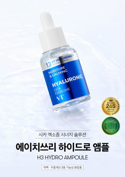 VT COSMETICS H3 Hyaluronic Hydro Ampoule 30ml from Korea