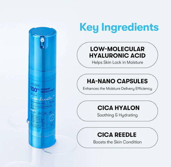 2 x VT COSMETICS Hydrop Reedle Shot 100hL 50ml from Korea