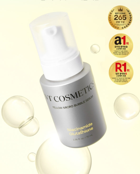 2 x VT COSMETICS Niacinamide Glutathione Yellow Micro Bubble Serum 70ml from Korea
