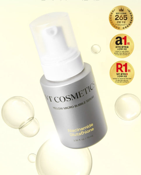 2 x VT COSMETICS Niacinamide Glutathione Yellow Micro Bubble Serum 70ml from Korea