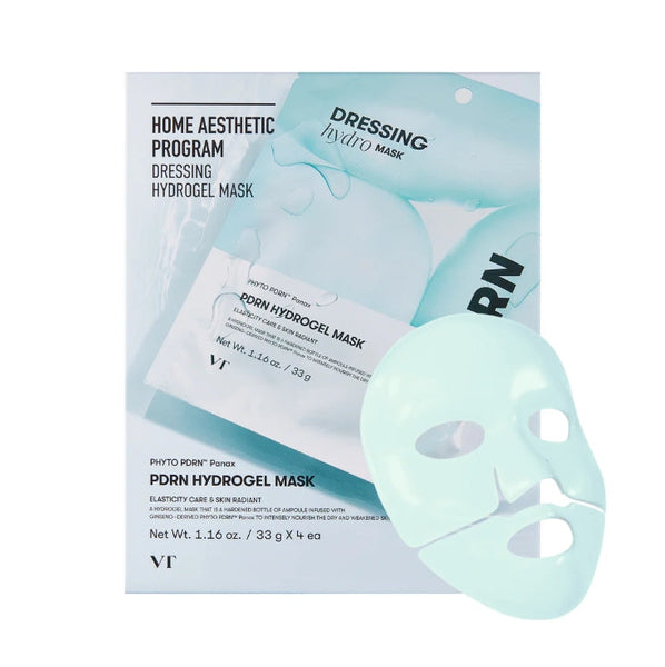 4 x VT COSMETICS PDRN Hydrogel Mask - Deep Hydration & Skin Repair Sheet Mask from Korea