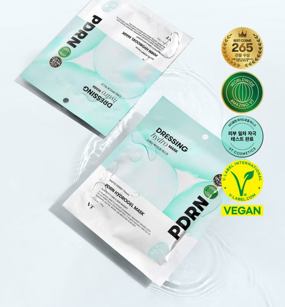 6 x VT COSMETICS PDRN Hydrogel Mask - Deep Hydration & Skin Repair Sheet Mask from Korea