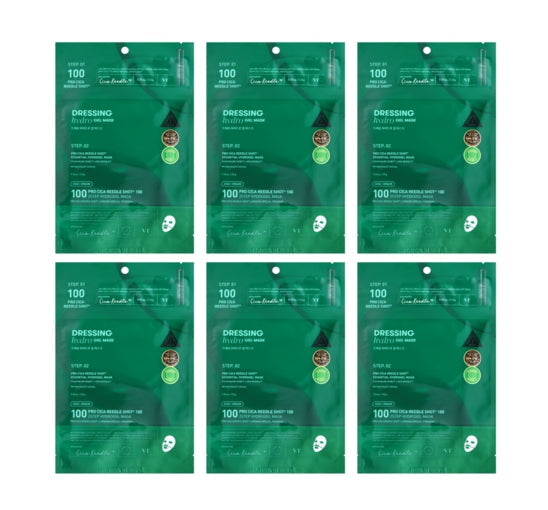 6 x VT COSMETICS Pro Cica Reedle Shot 100 2 Step Hydrogel Mask from Korea