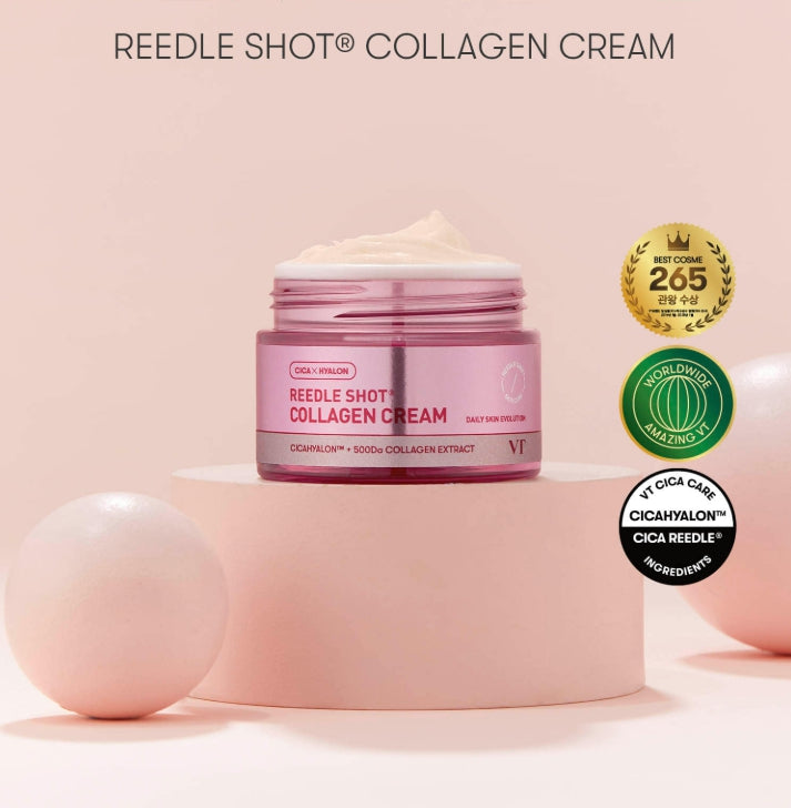 2 x VT COSMETICS Reedle Shot Collagen Cream 50ml - Firming & Hydration K‑Beauty Cream from Korea