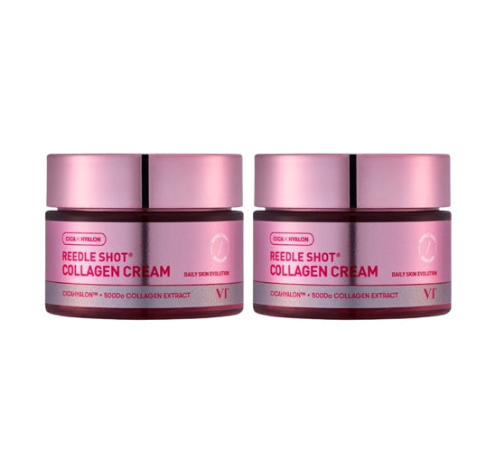 2 x VT COSMETICS Reedle Shot Collagen Cream 50ml - Firming & Hydration K‑Beauty Cream from Korea