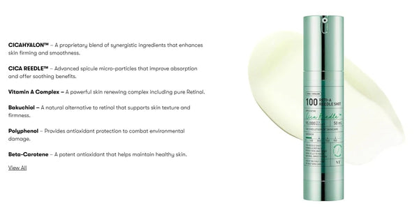 VT COSMETICS Reti-A Reedle Shot 100 50ml from Korea