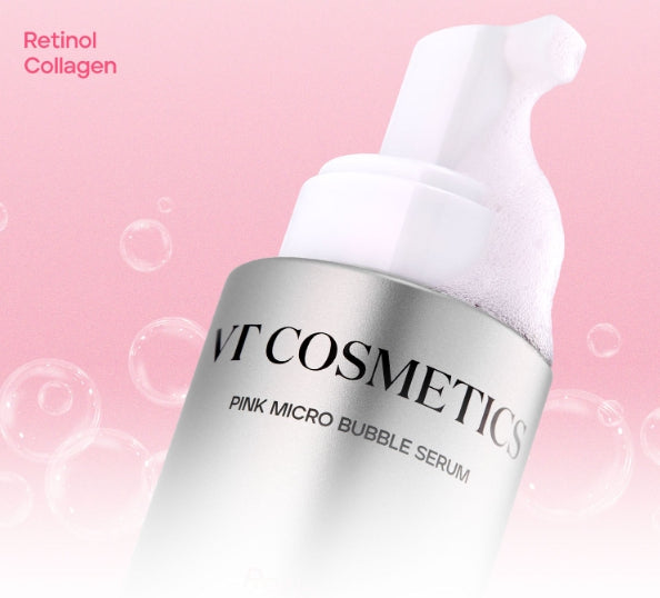 2 x VT COSMETICS Retinol Collagen Pink Micro Bubble Serum 70ml from Korea