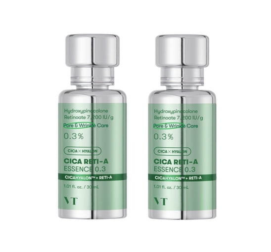 2 x VT COSMETICS Cica Reti-A Essence 0.3, 30ml from Korea