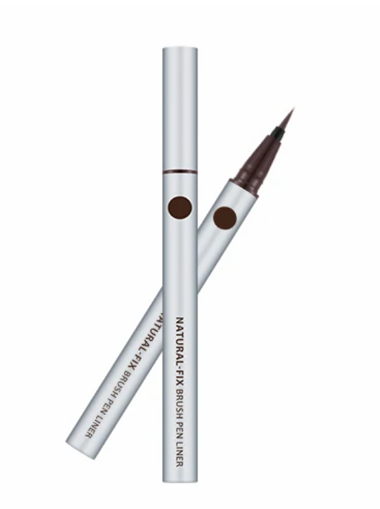 2 x MISSHA Natural Fix Brush Pen Liner Black/ Brown 0.6g from Korea by MISSHA