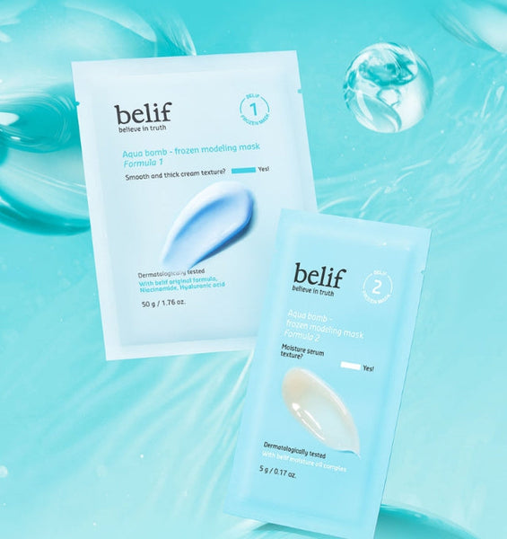 8 x belif Aqua Bomb Frozen Modeling Mask 55g from Korea