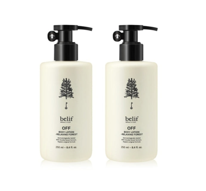 2 x belif OFF Body Lotion Relaxing Forest 250ml from Korea by belif