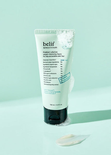 2 x [Renewal] belif Problem Solution Vegan Cleansing Foam 100ml from Korea