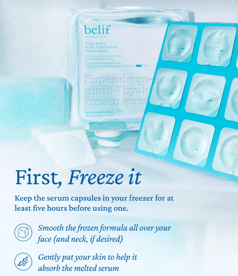 belif Super Drops Multi-7 Hyaluronic Frozen Serum 3ml x 6ea from Korea